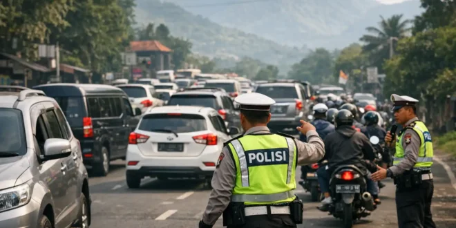 Arus Kendaraan ke Kawasan Wisata Garut Padat, Polisi Pastikan Lalu Lintas Terkendali Tanpa One Way