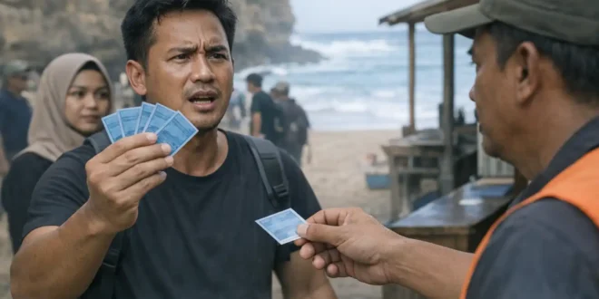 Tiket Wisata Garut Selatan Dipersoalkan: Pengunjung Mengaku Bayar 4 Tiket, tetapi Hanya Menerima 1
